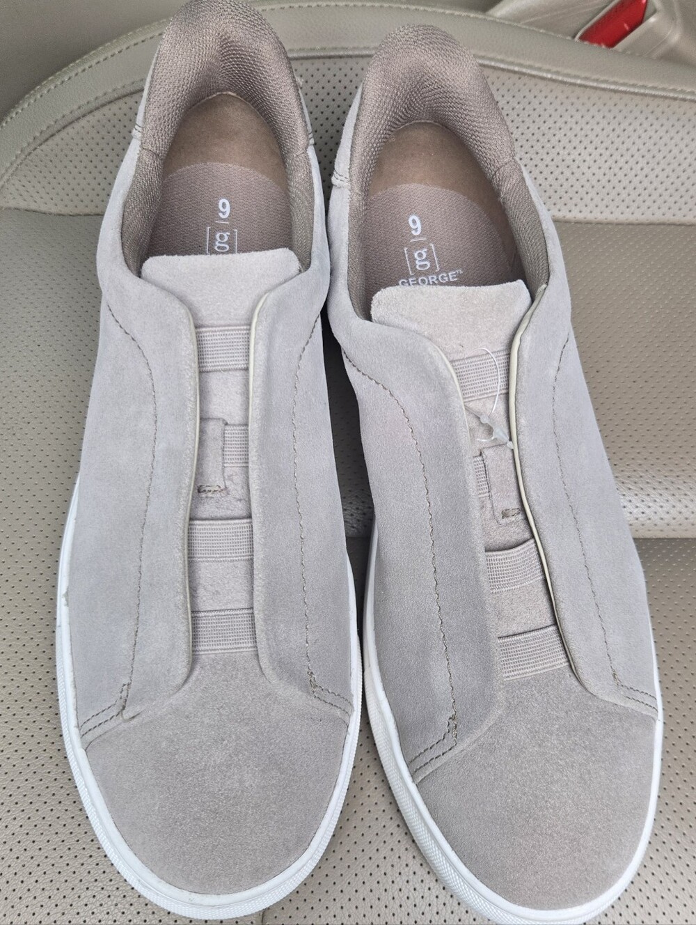 Men's Slip-On Loafers in Light Grey Sz 9